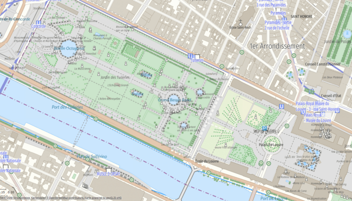 Bild "Onmaps-Karte, OSM, Ausschnitt Paris, Layout Dezent"
